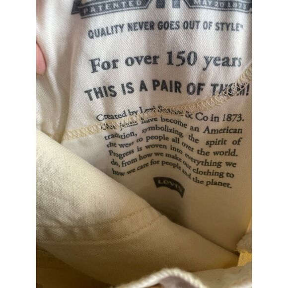 Levi's 502 Pants Men's 30x30 Yellow Denim Jeans Reg Tapered Yellow NEW! TAGS - Picture 4 of 16